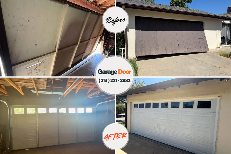 Before and after: garage door opener repair Milan, MO